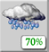 Today: Rain showers. Cloudy. High near 64, with temperatures falling to around 60 in the afternoon. South southeast wind around 6 mph. Chance of precipitation is 80%. Today: Rain Showers